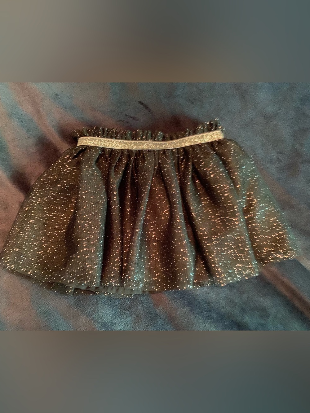 NET Cat & Jack Black Glitter Tulle Skirt-12 month